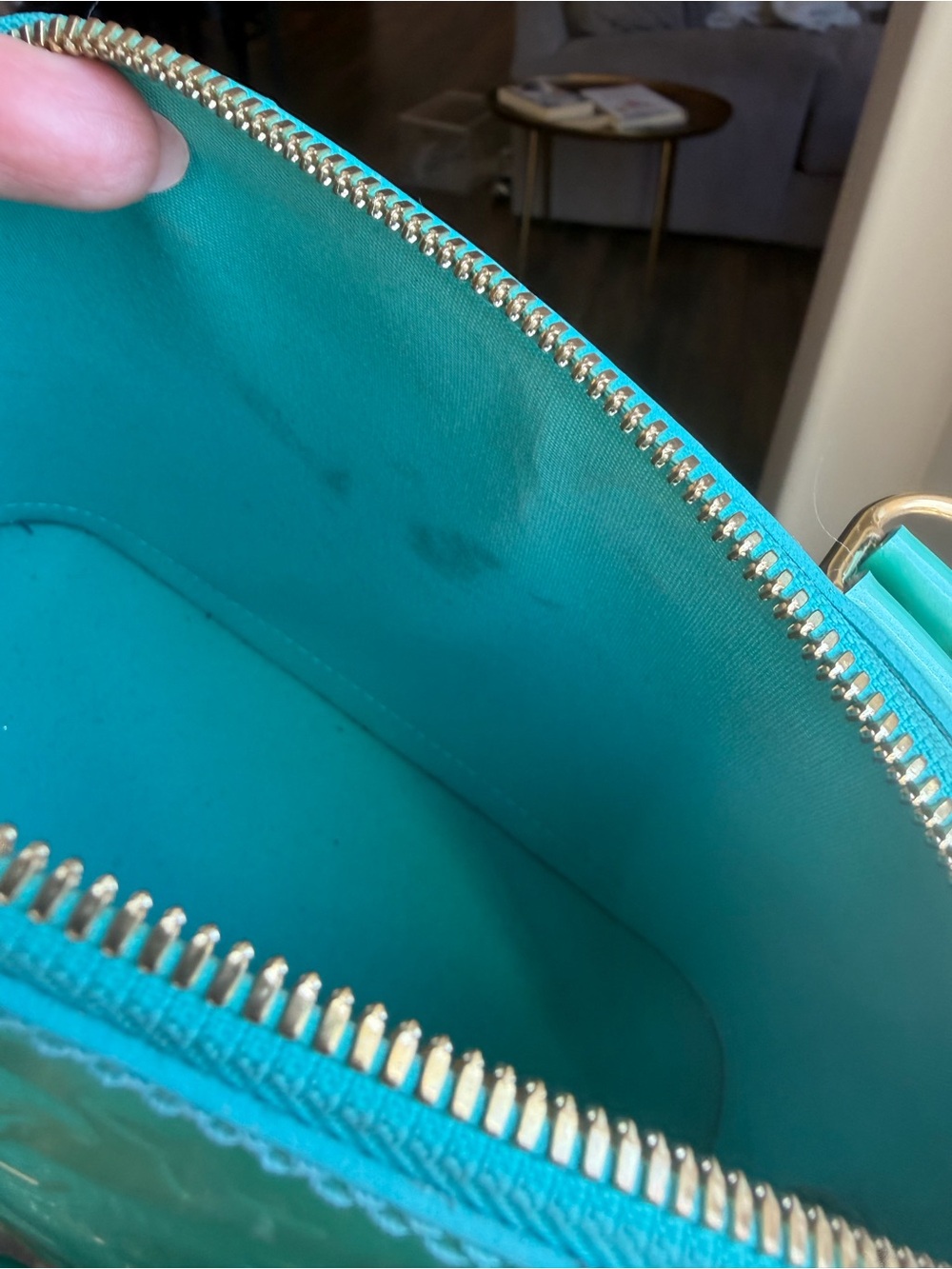Louis Vuitton Vernis Alma BB Crossbody Bag in Blue Lagoon - Picture 15 of 16